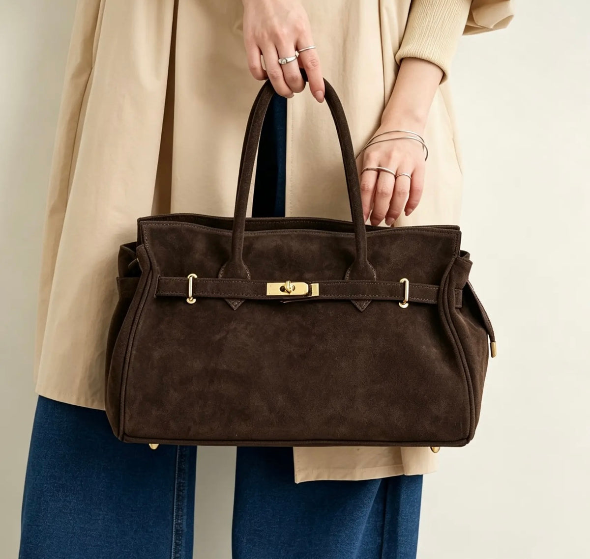 Nicole Suede Tote