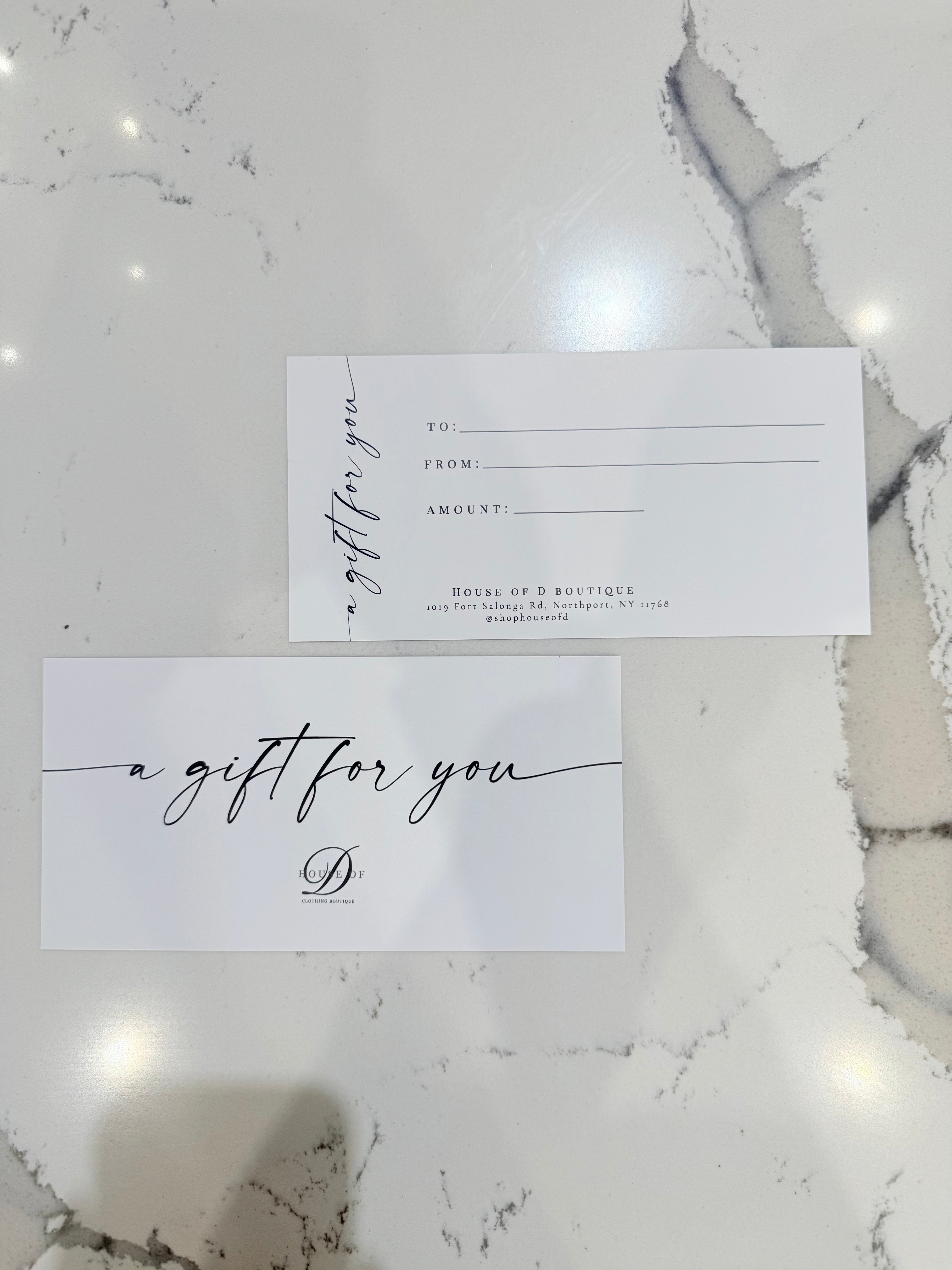 House of D gift card