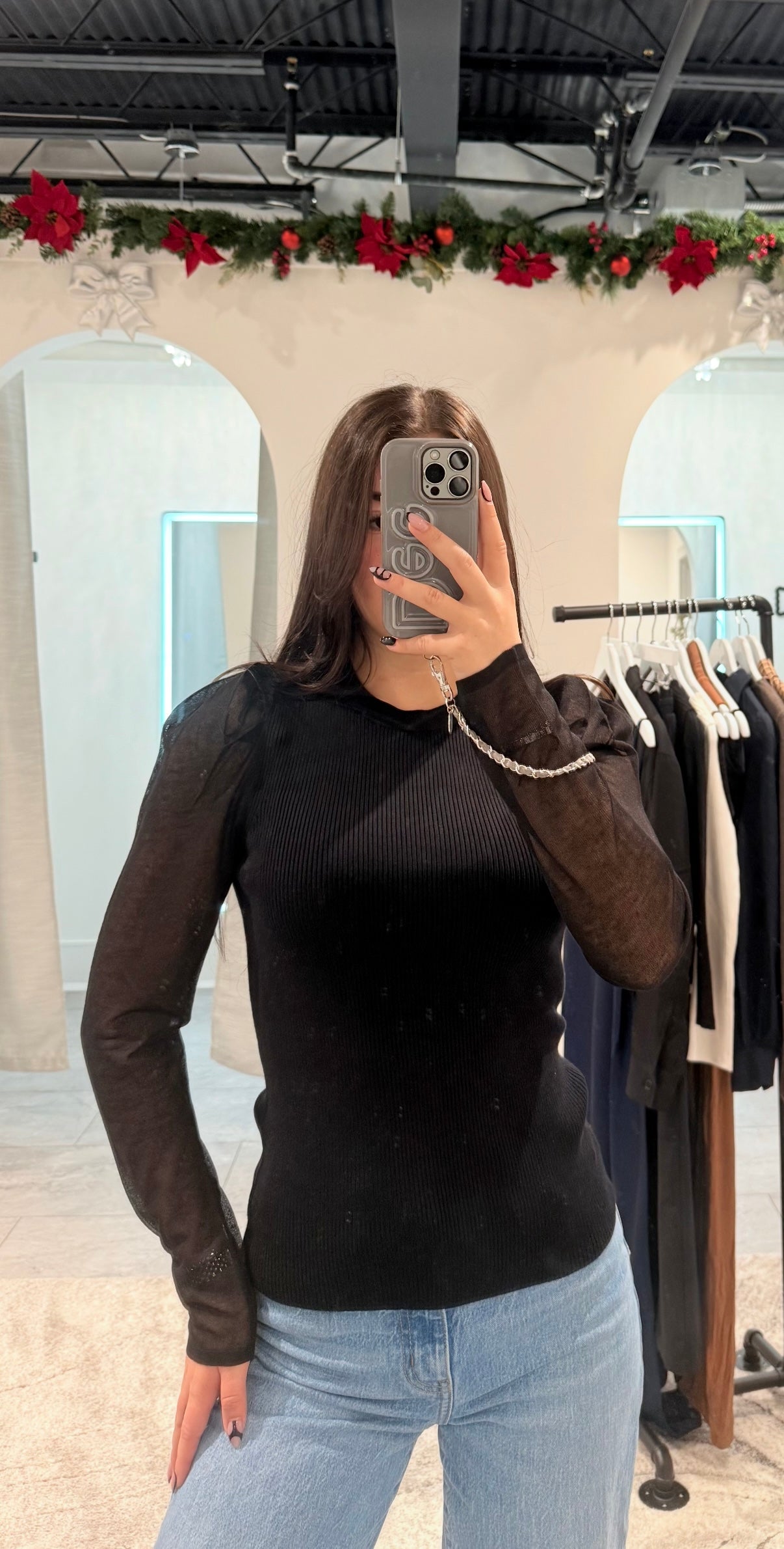 Honey Sheer Sleeve Sweater