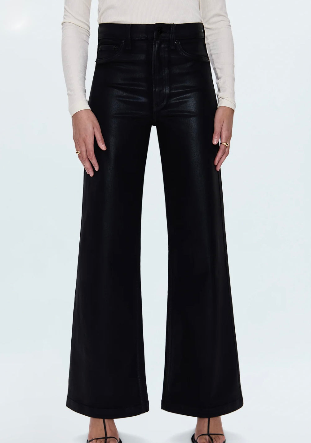 Lana Coated Wide Leg Jean