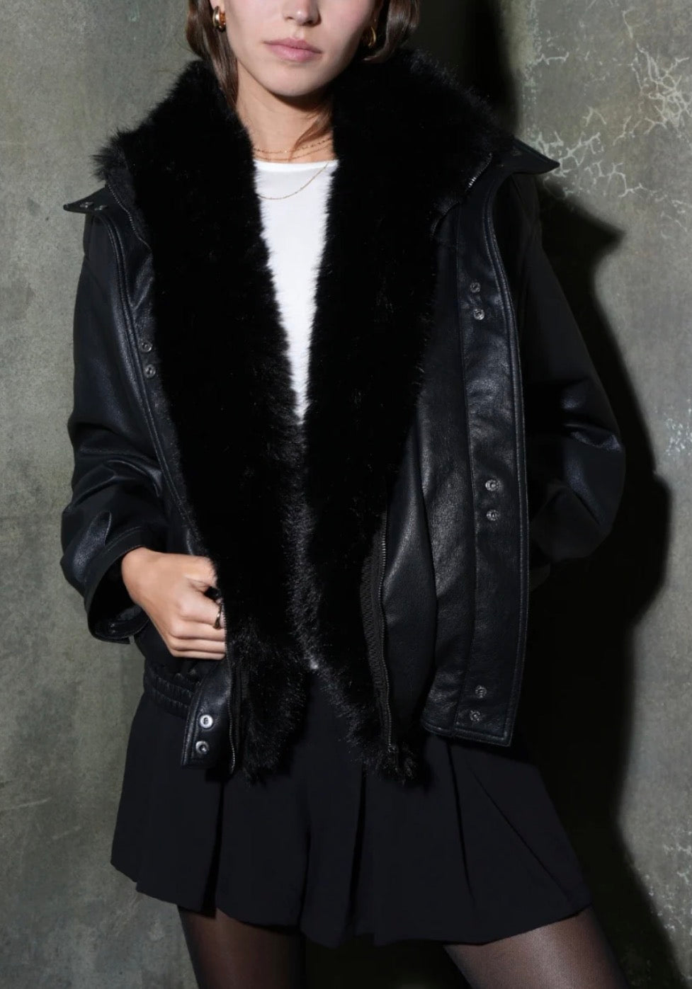 Robyn Fur Collar Bomber