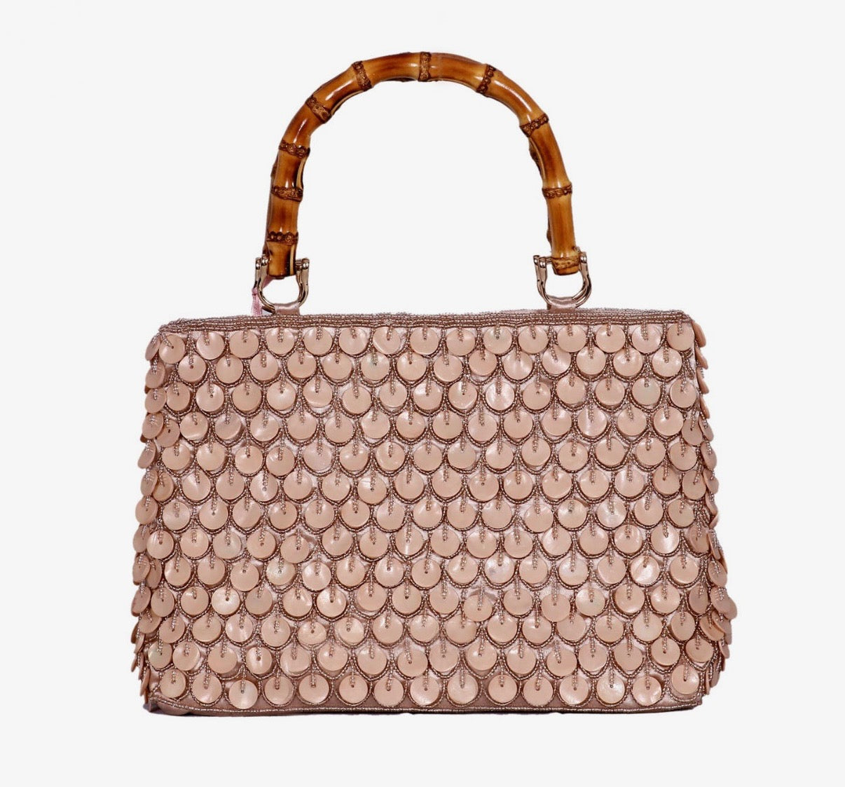 Rose Bamboo Handle Bag