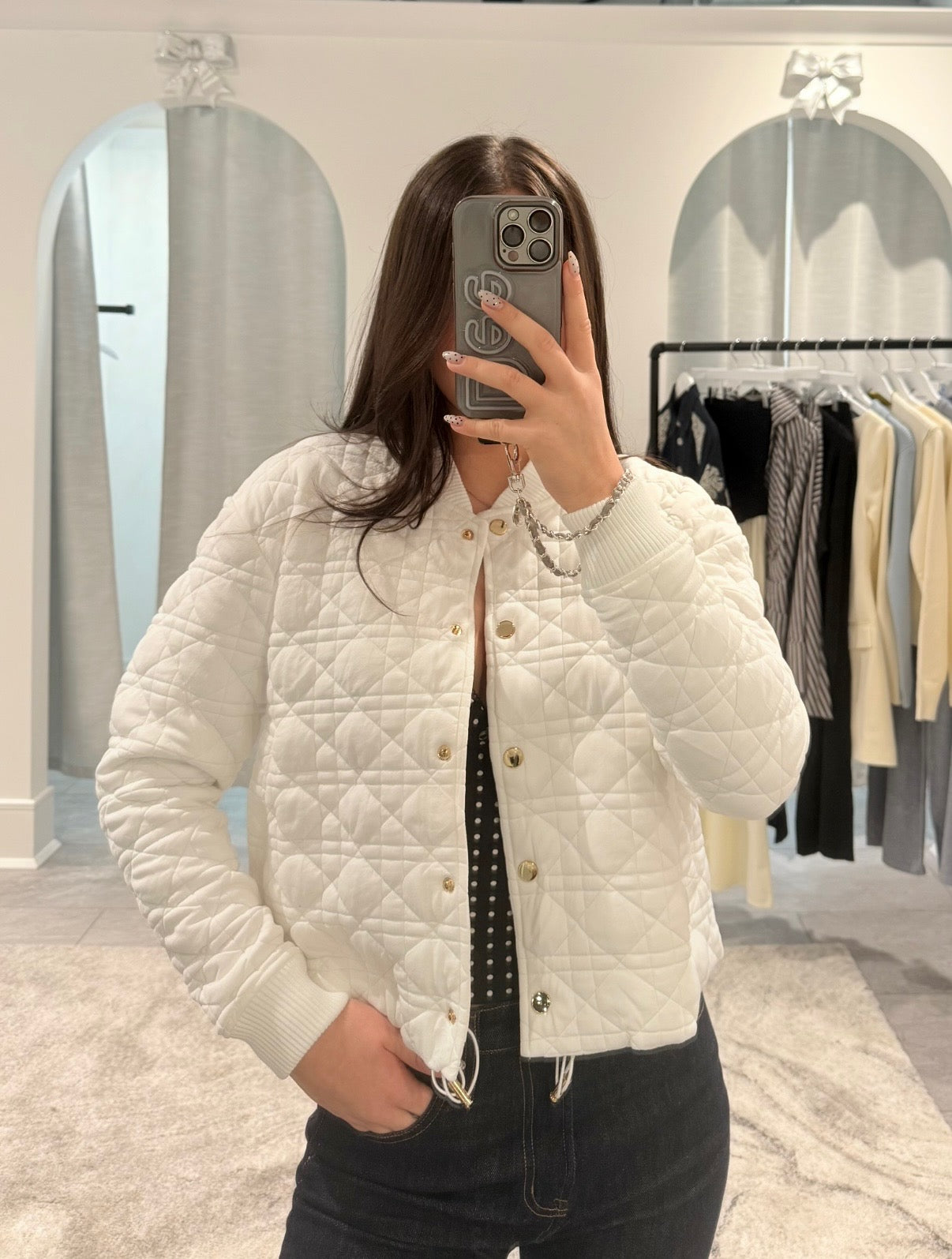 Beach Walk Quilted Bomber