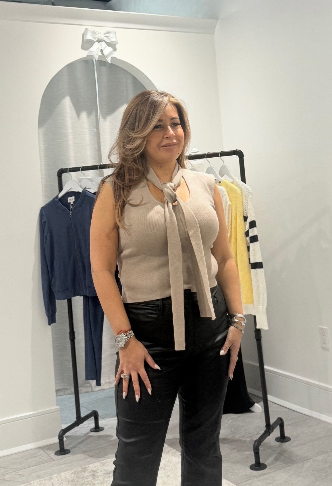 Hannah Scarf Knit Top