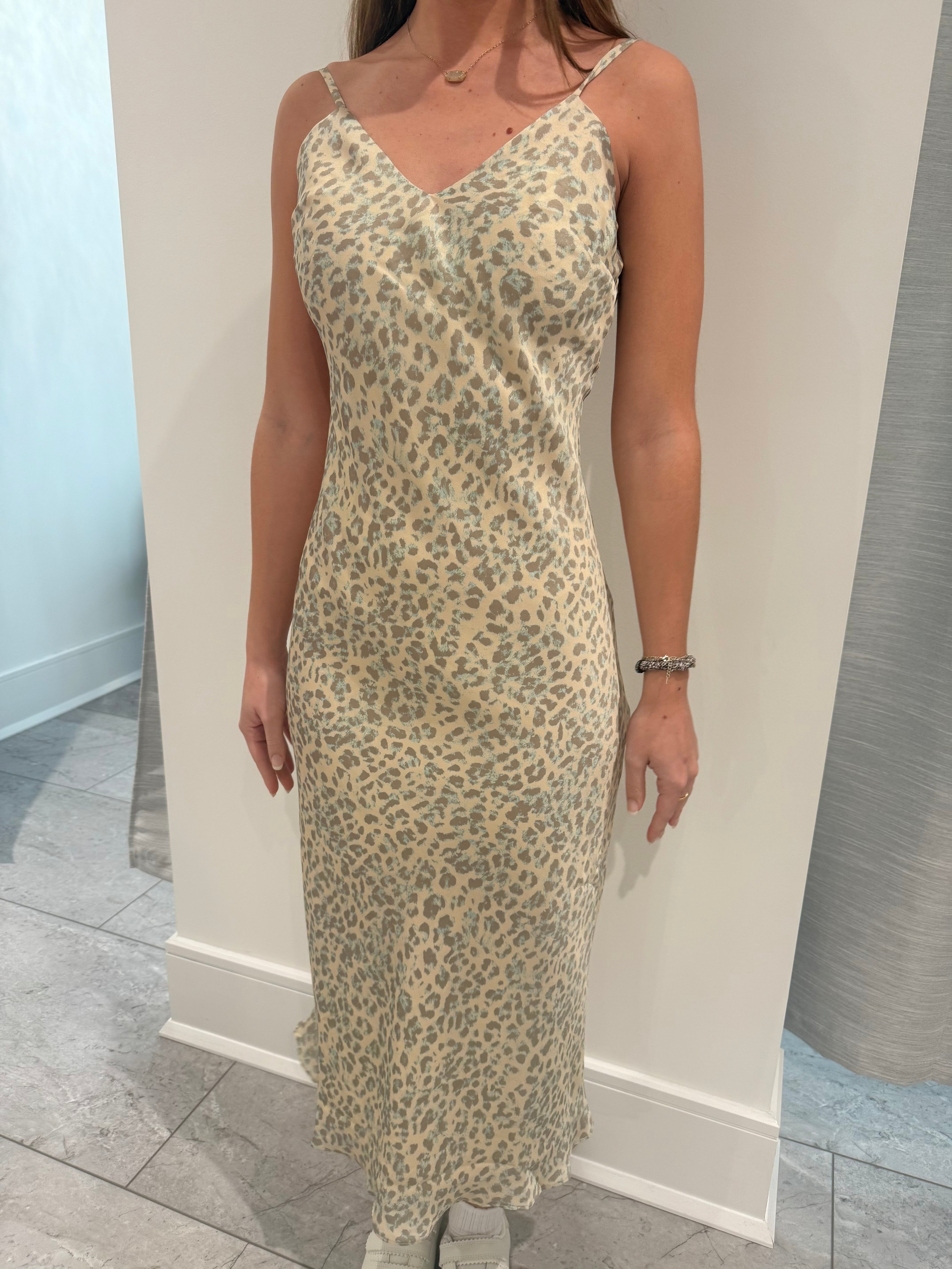 Cassandra Animal Midi Slip Dress