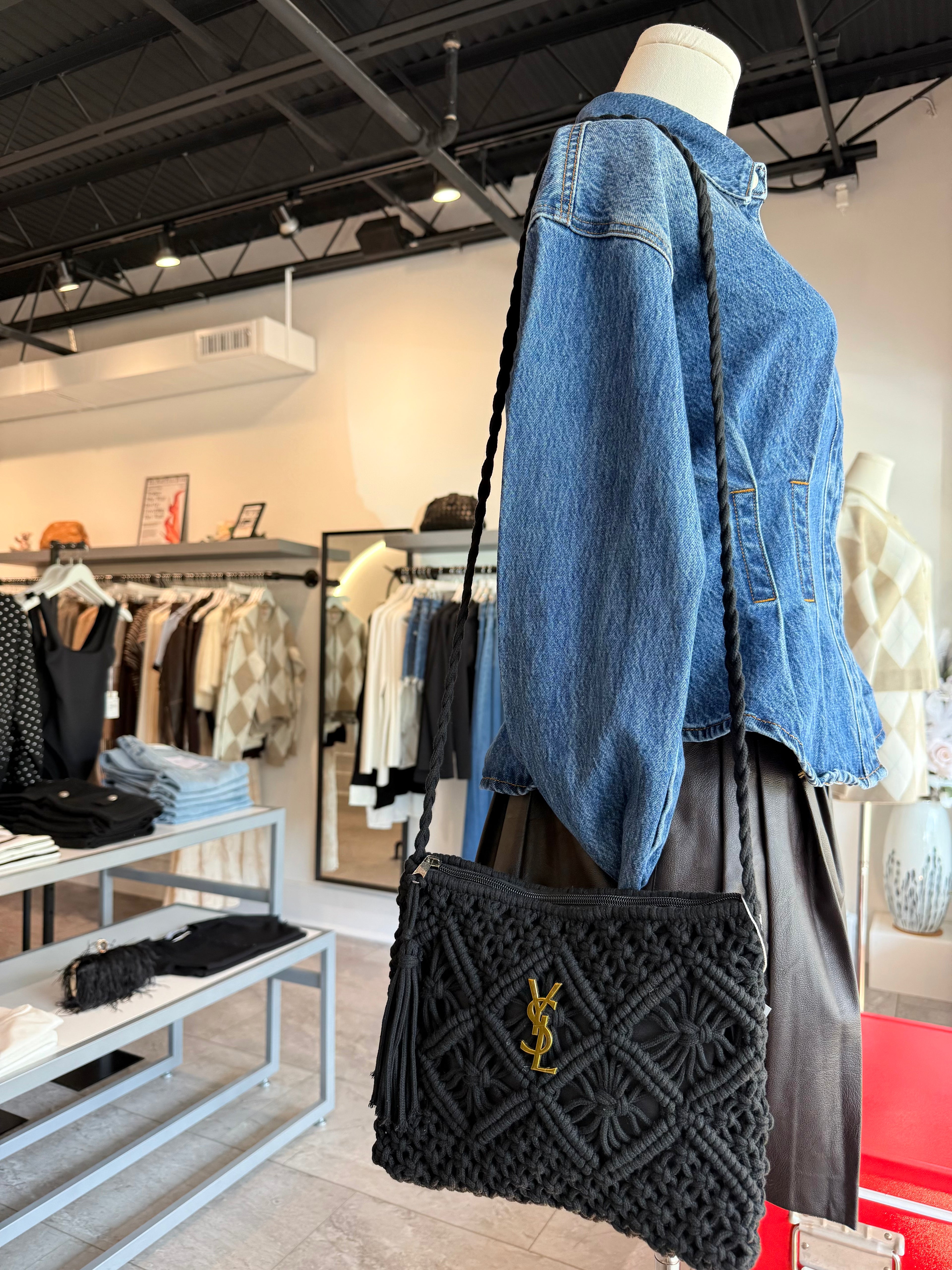 YSL Braided Crossbody