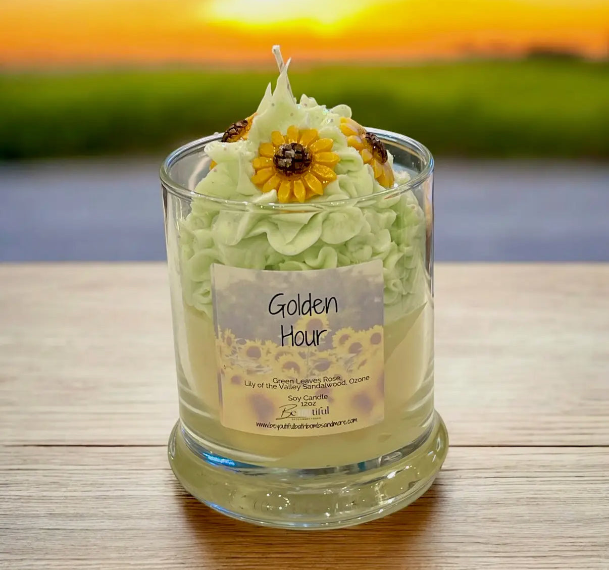 Golden hour candle
