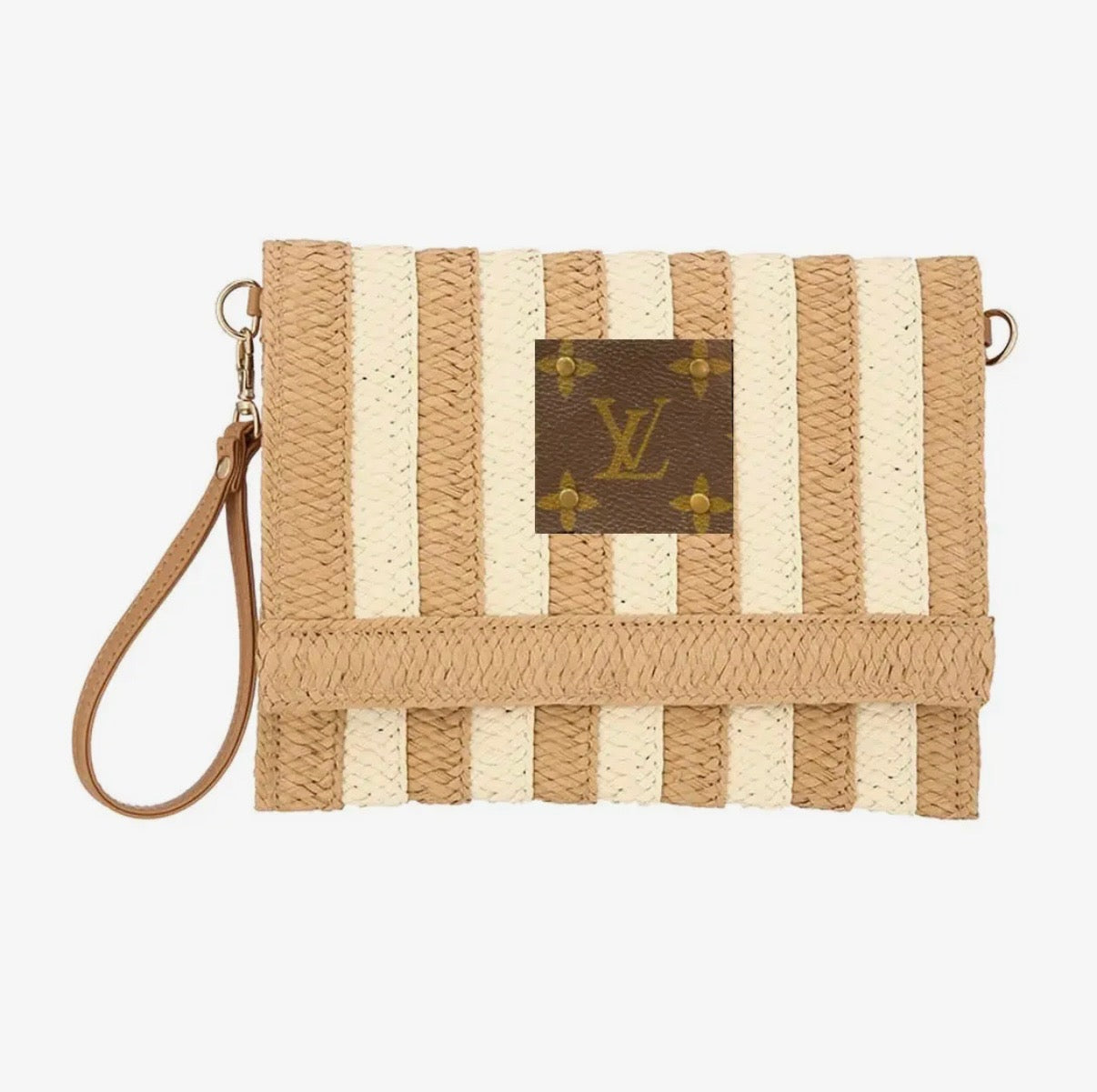 LV Straw Wristlet