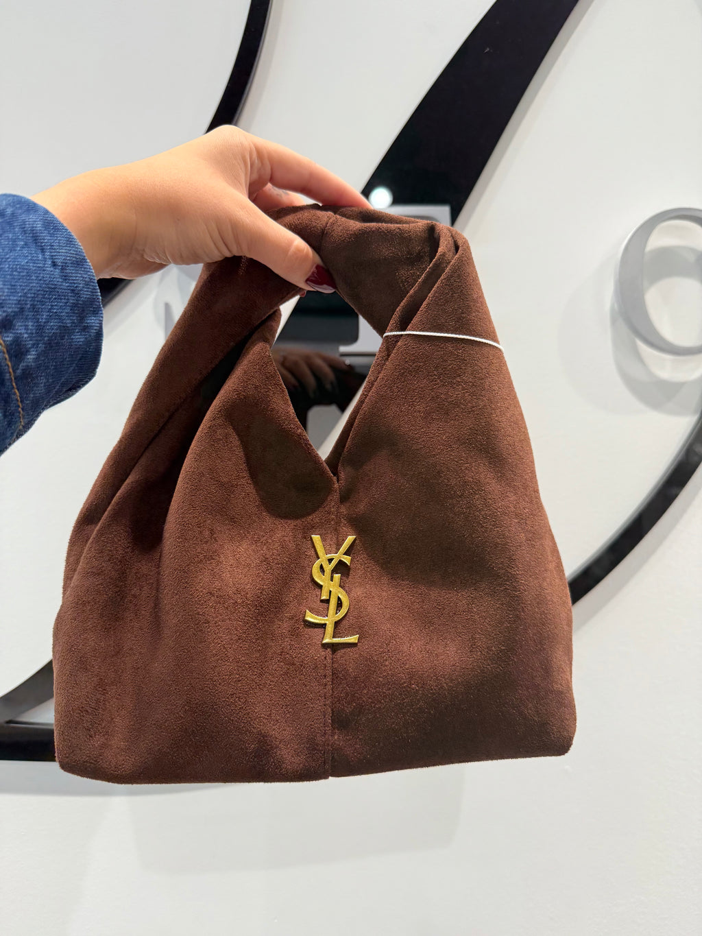 YSL Small Suede Hobo