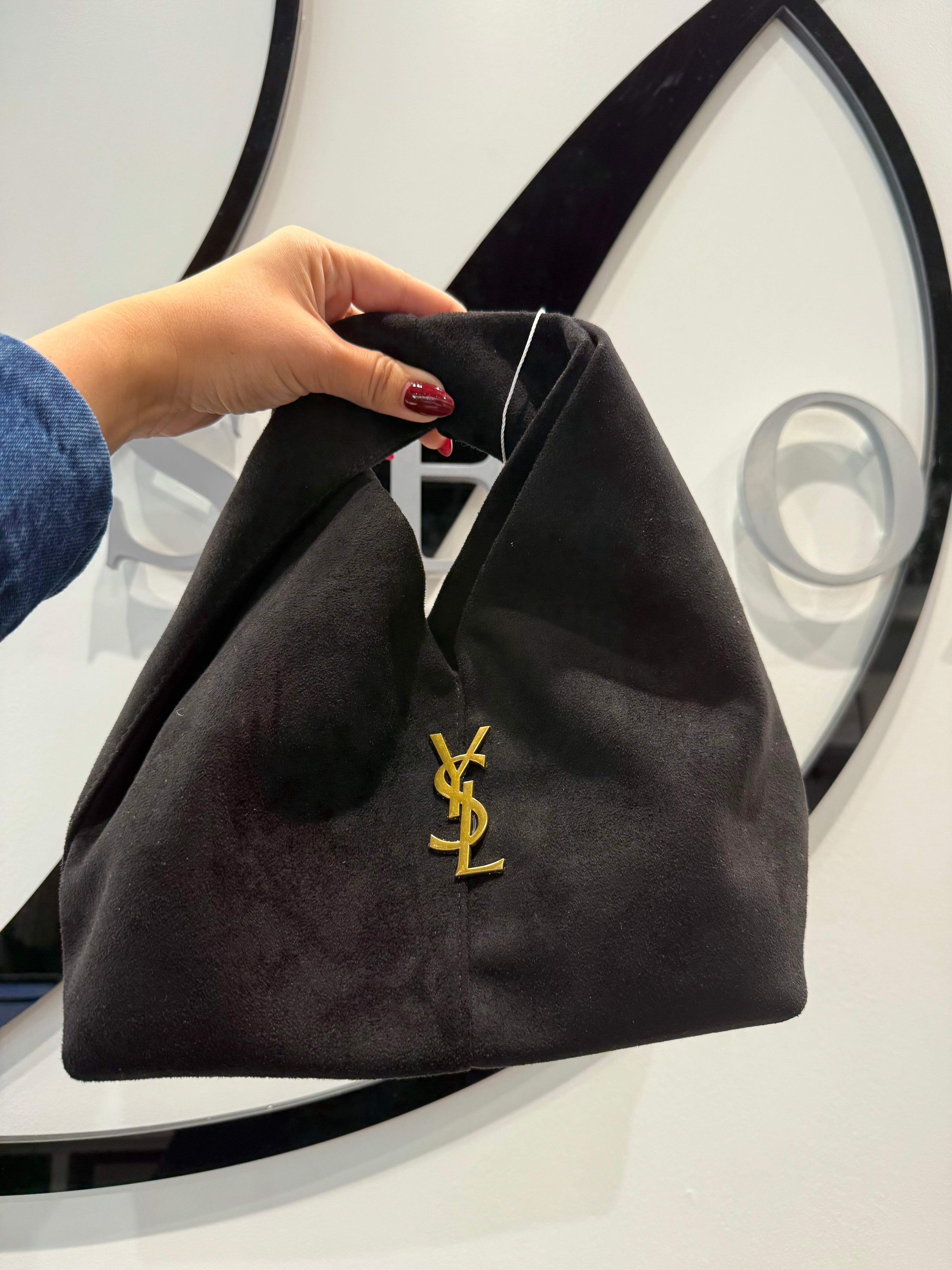 YSL Small Suede Hobo