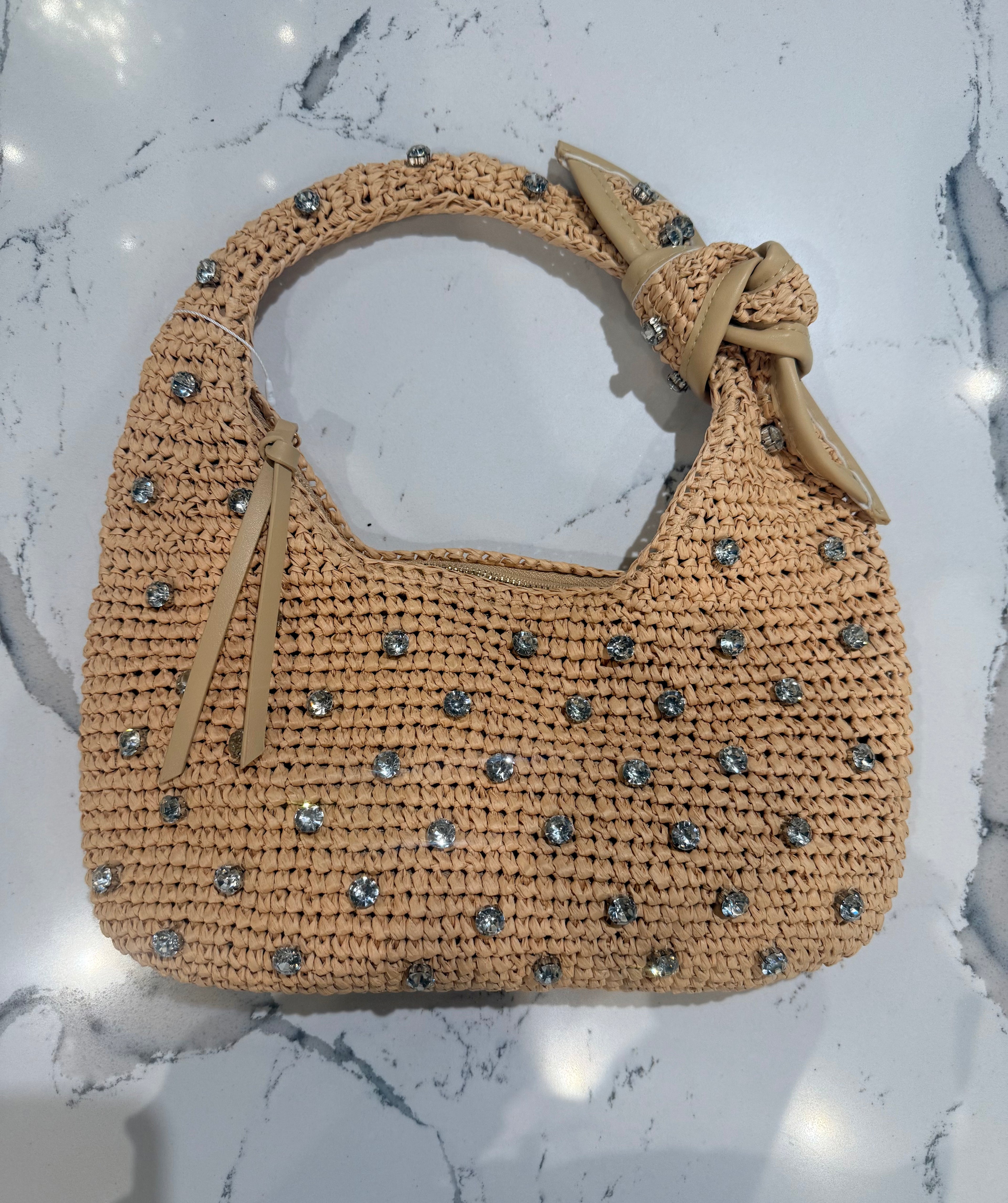 Straw Stud Bag