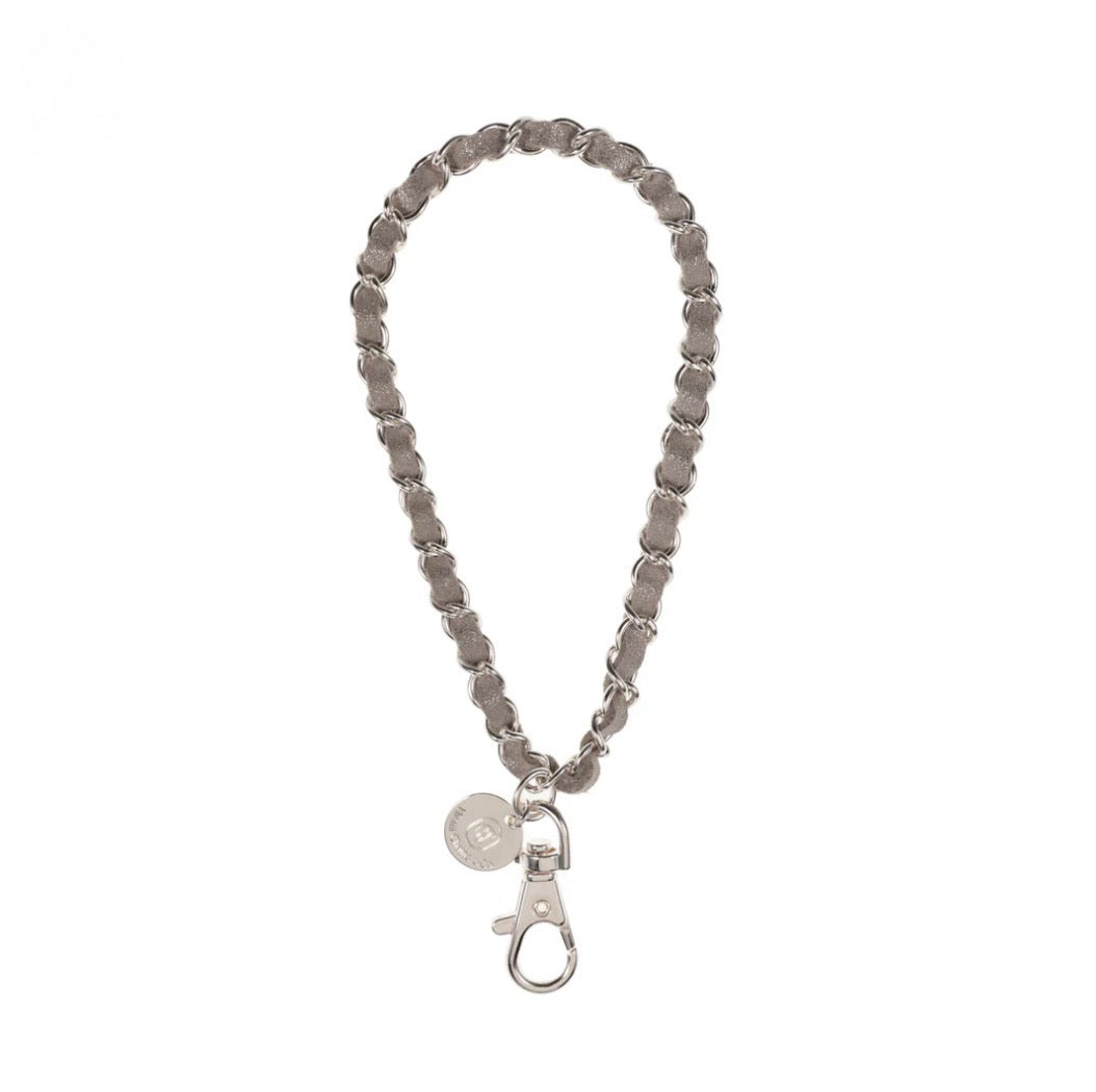 Silver on silver phone chain