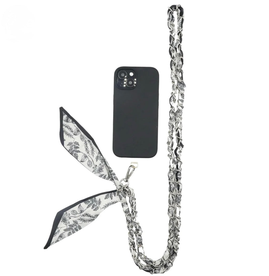 Floral crossbody phone chain