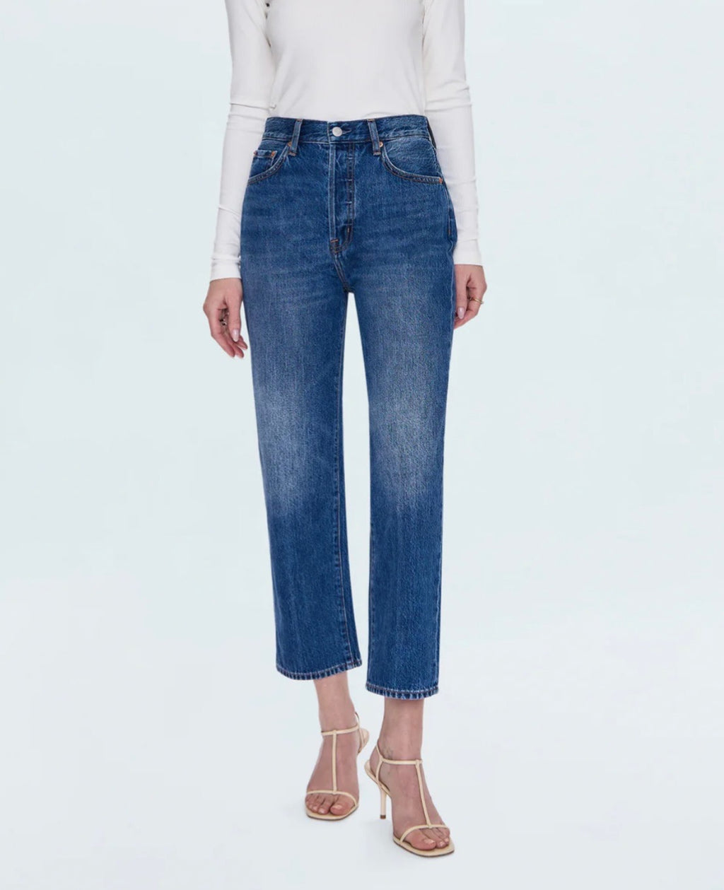 Cassie crop super high rise straight