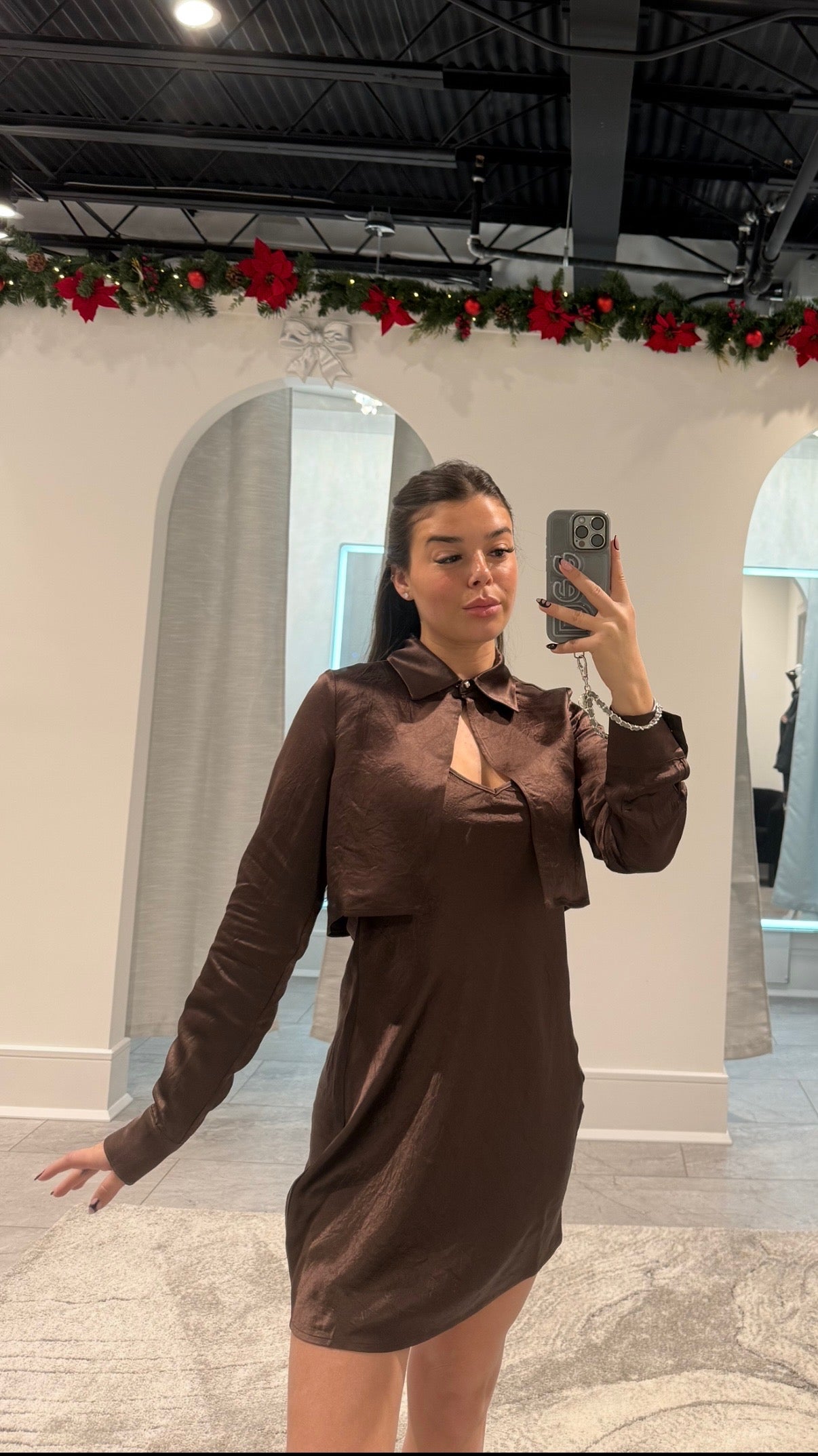 Emma Slip Dress with Overlay shirt