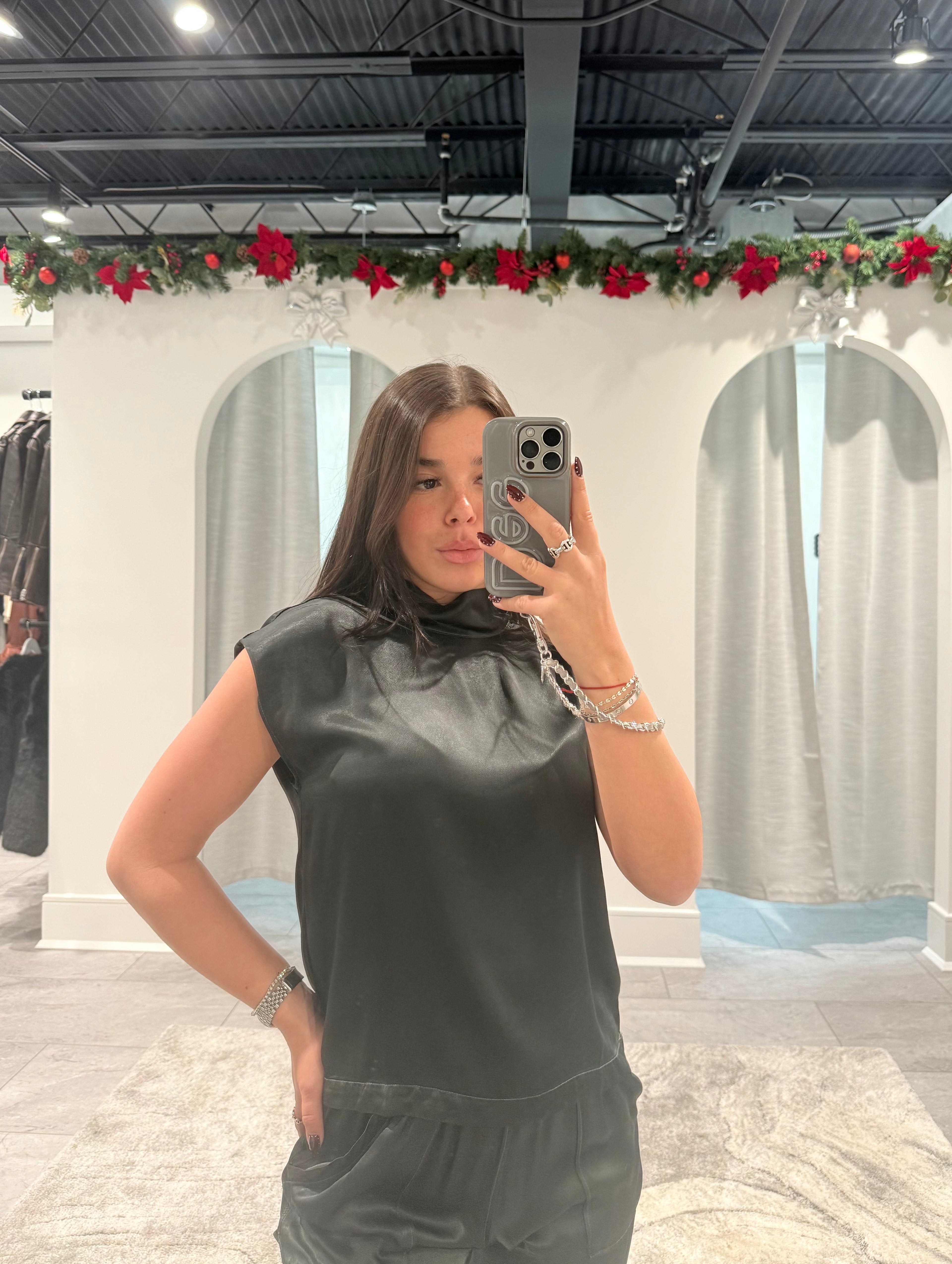 Mock Neck Muscle Tee