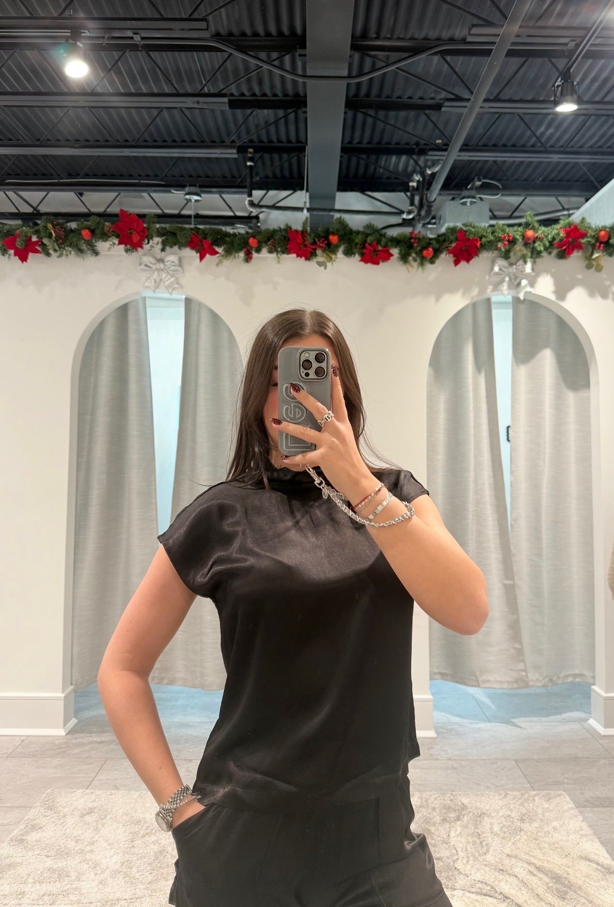 Mock Neck Muscle Tee