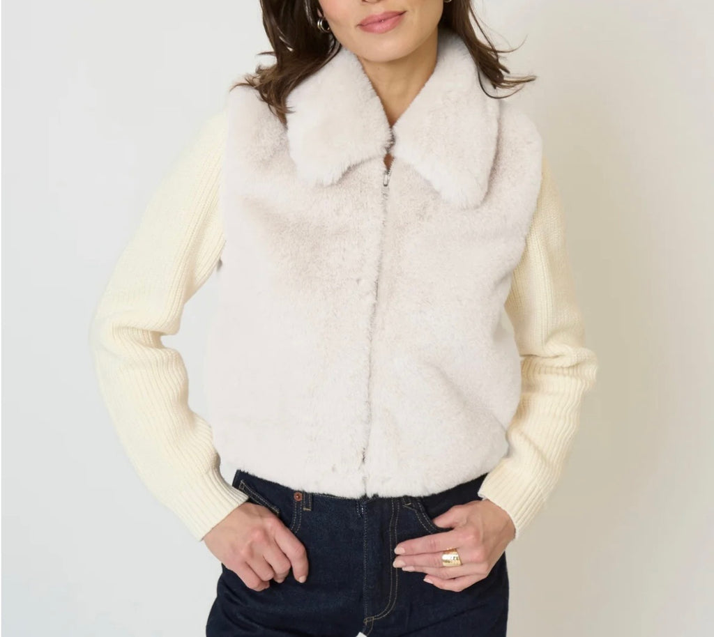 Gia cropped fur sweater