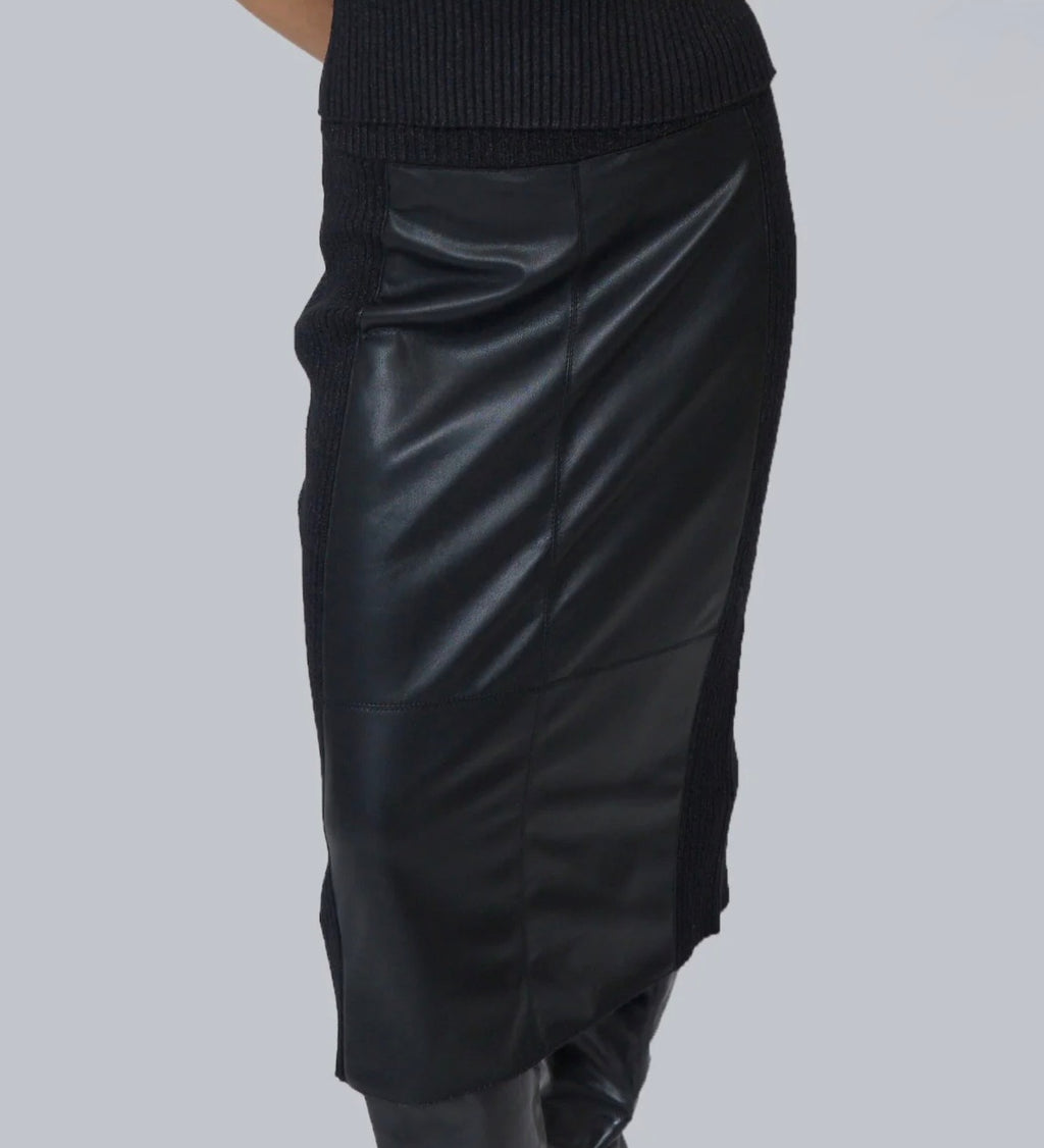 Milan Vegan Leather Skirt