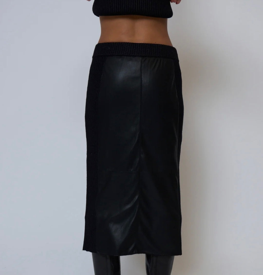 Milan Vegan Leather Skirt