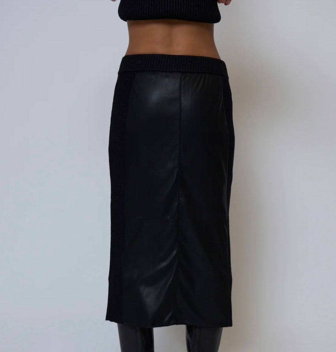 Milan Vegan Leather Skirt