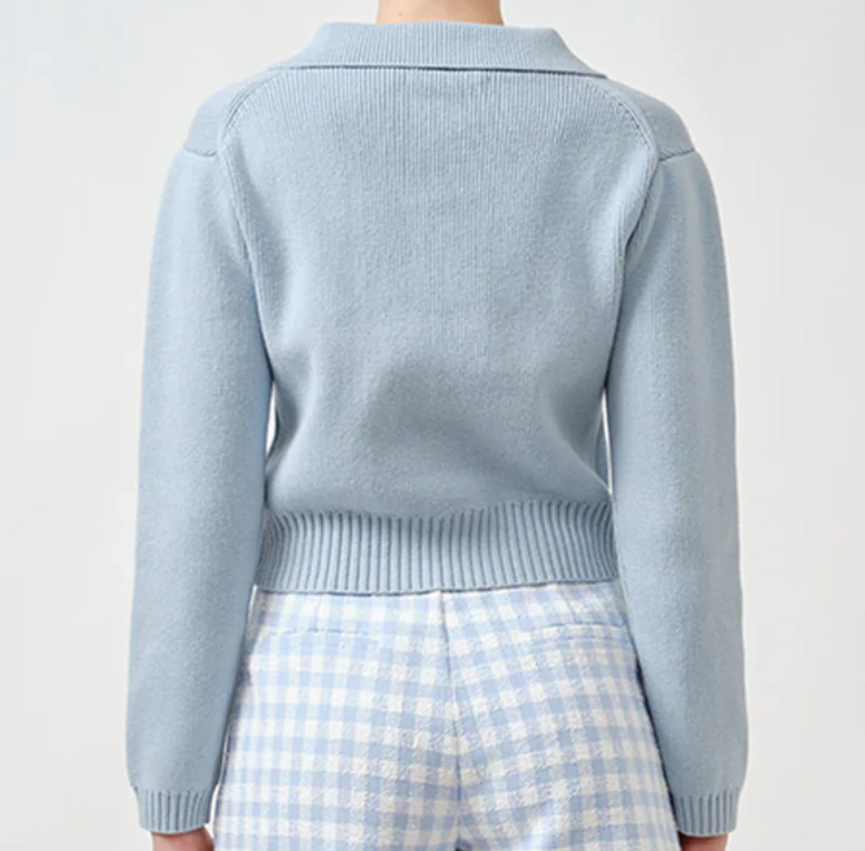 Collared Sweater With Bows