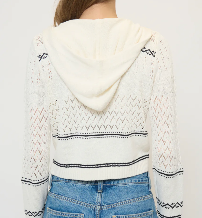 Nautical Hooded Cardi