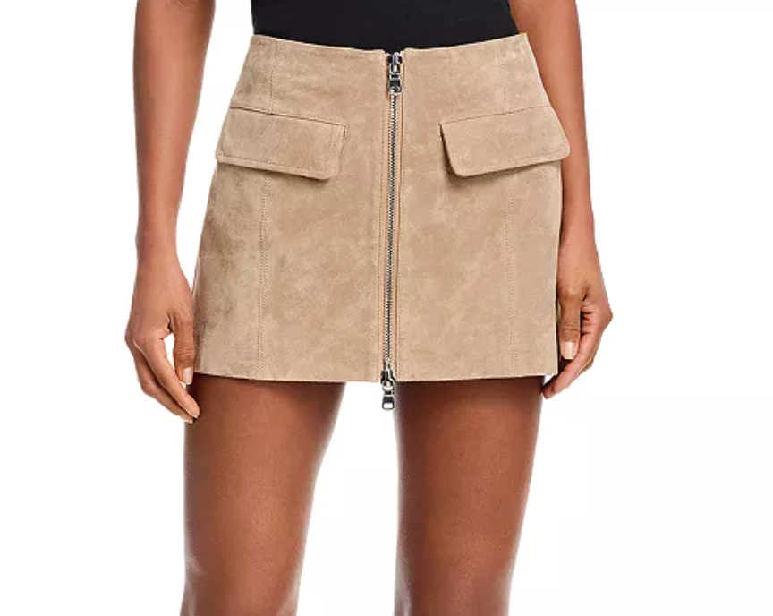 Latte Frap Suede Skirt