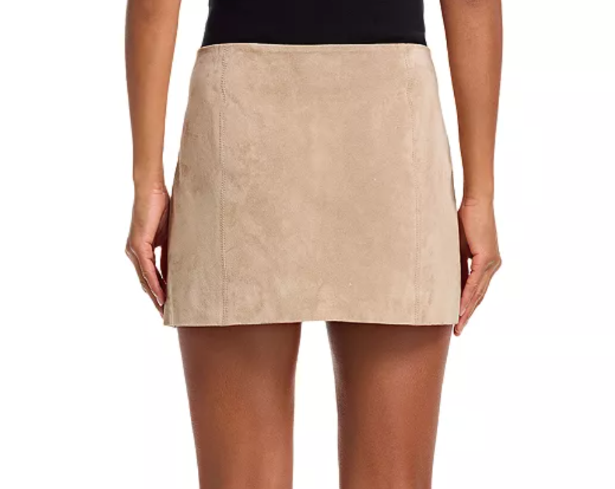 Latte Frap Suede Skirt