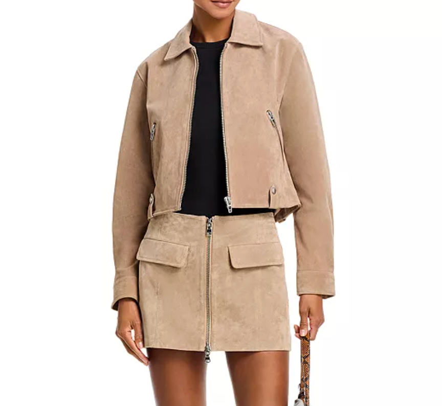 Latte Frap Suede Skirt