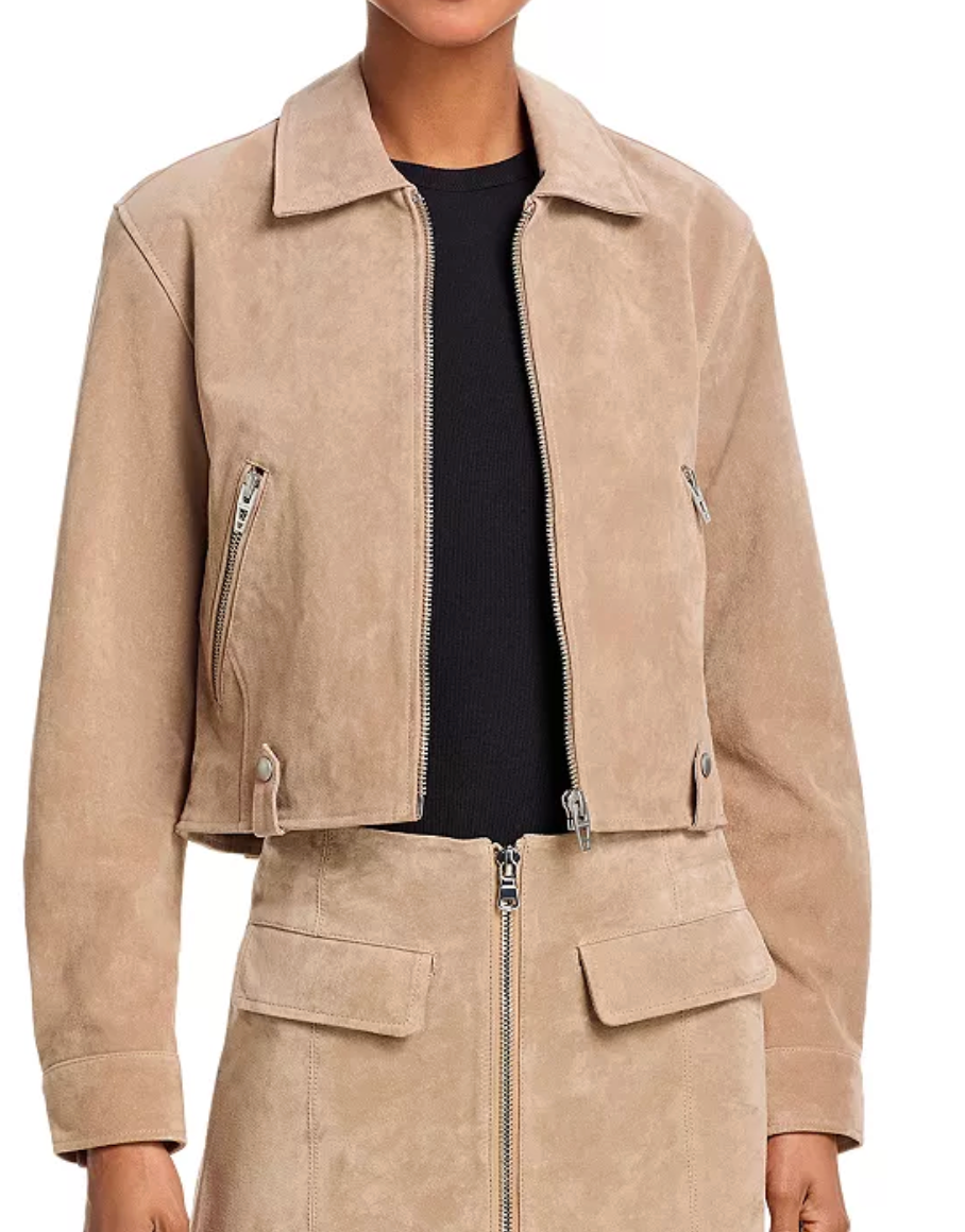 Latte Frap Suede Jacket