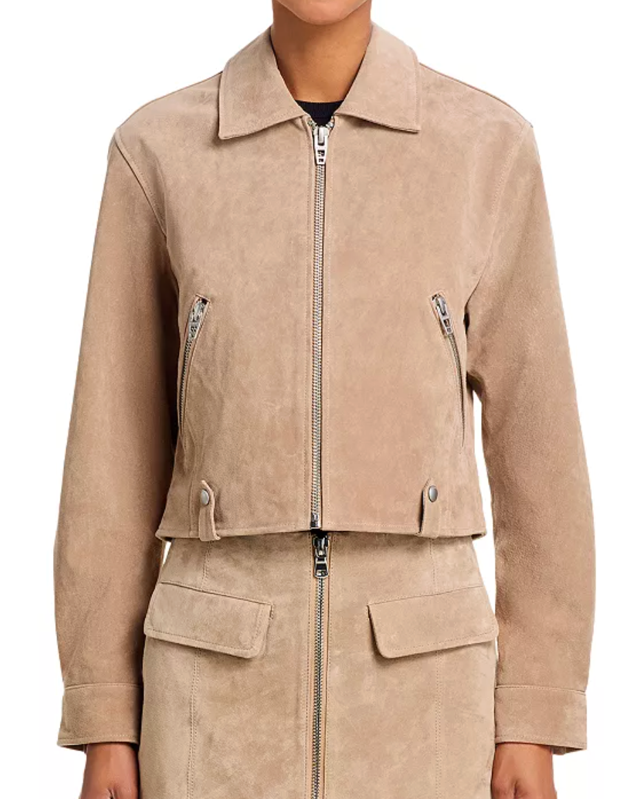Latte Frap Suede Jacket