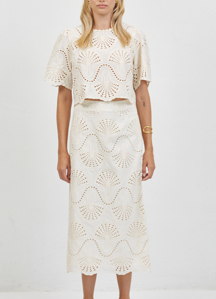 Cannes Eyelit Skirt
