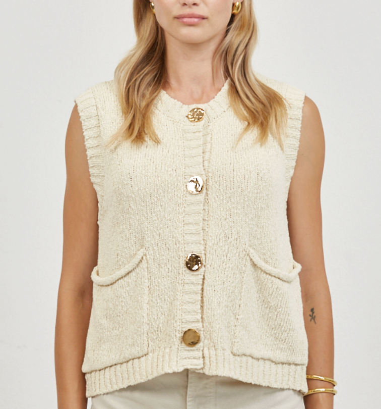 Mod Button Vest Top