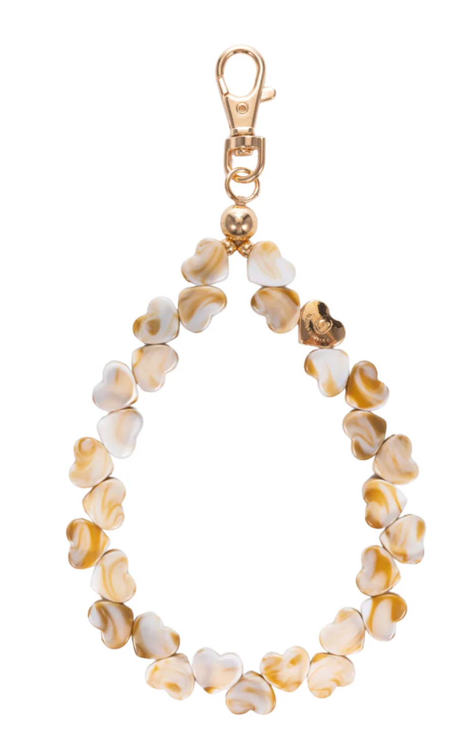 Latte Heart Phone Chain
