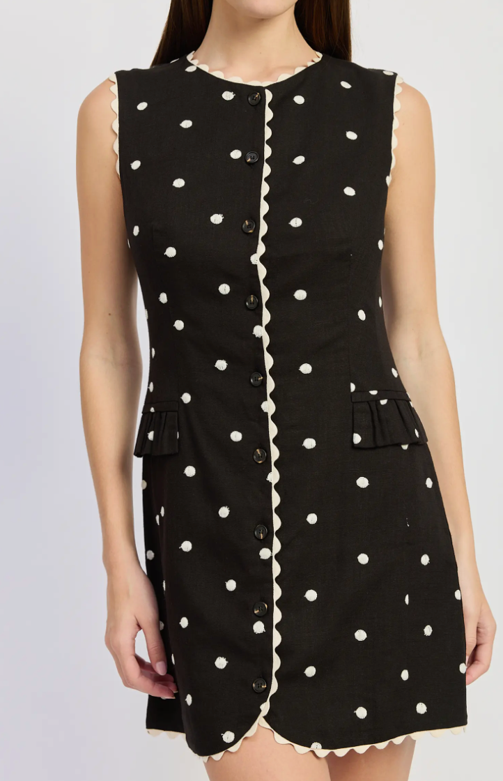 Heather Button Dress