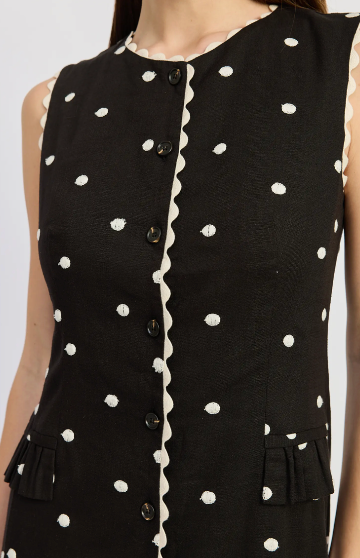 Heather Button Dress