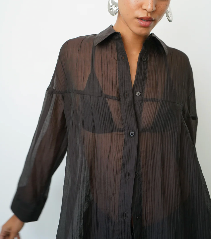 Velma Sheer Button Down