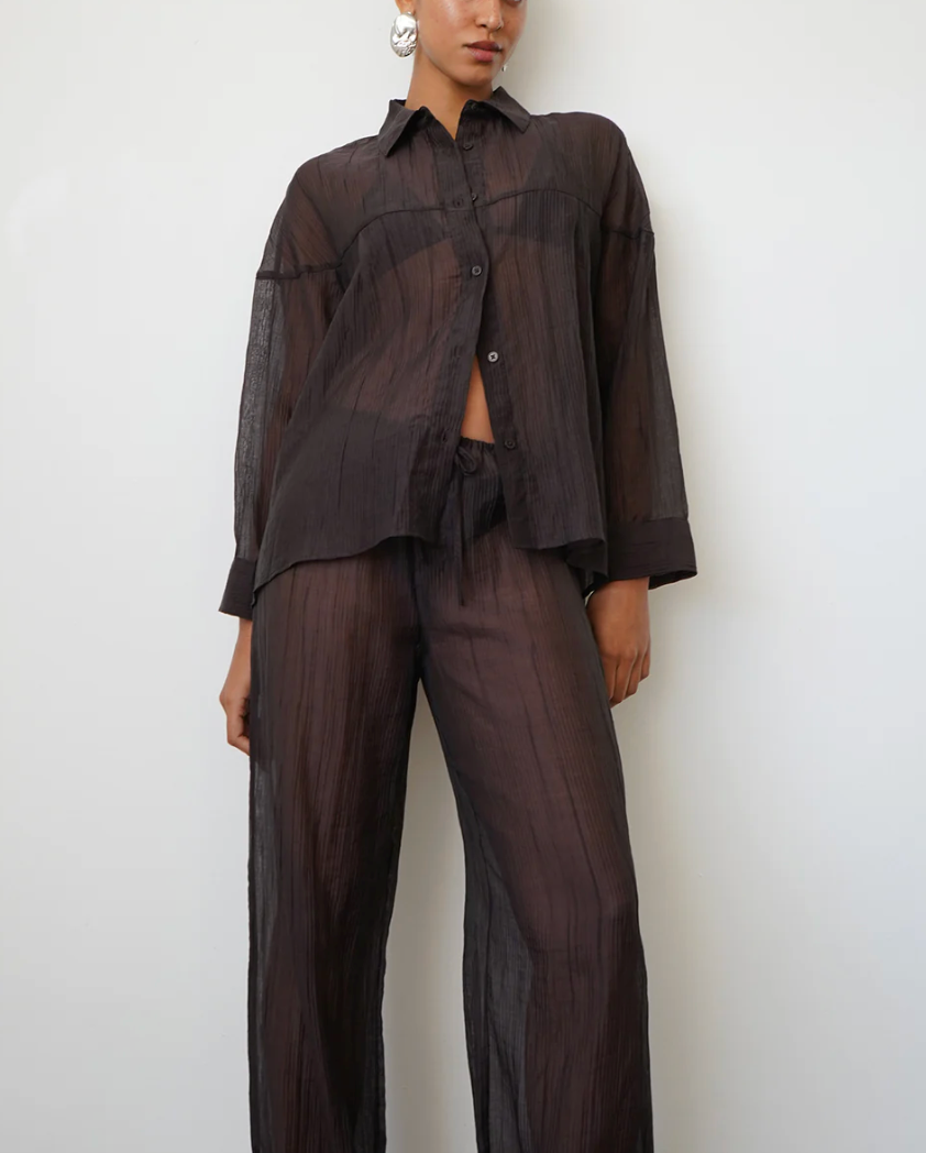 Velma Sheer Button Down