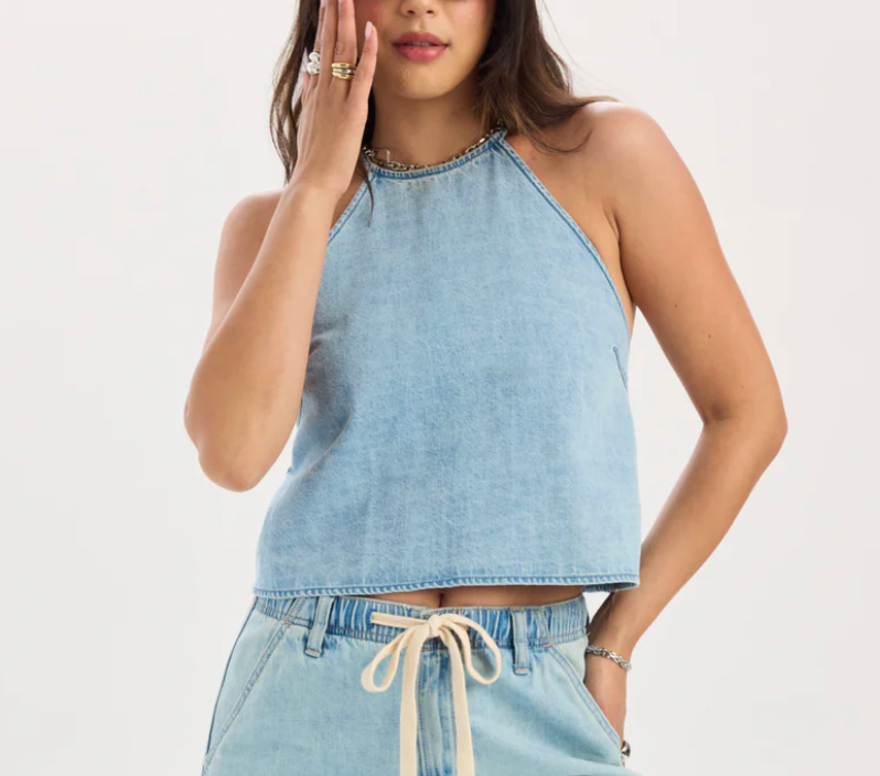 Tulip Denim Halter
