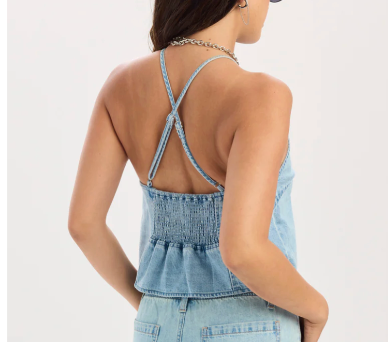 Tulip Denim Halter