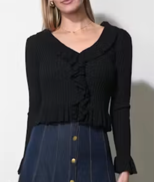 Fern Ruffle Knit Top
