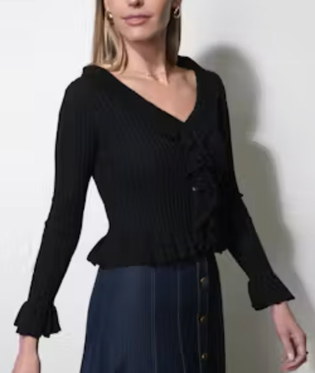 Fern Ruffle Knit Top