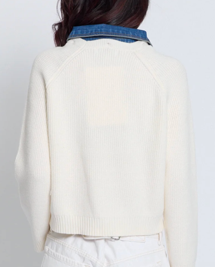 Dash Denim Collar Sweater