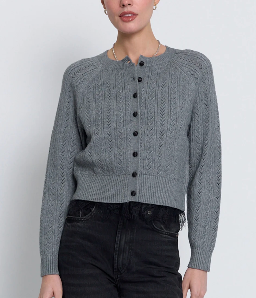 Stacey Lace Trim Cardigan