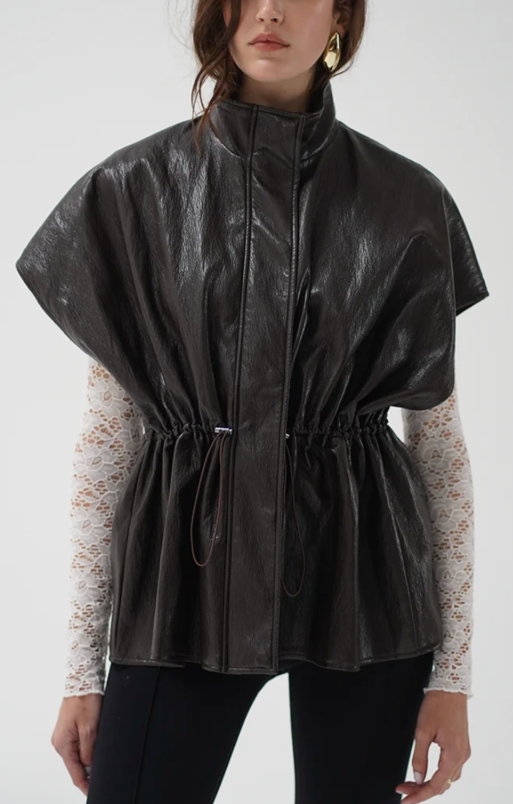 Fairfax Sleevless Leather Jacket