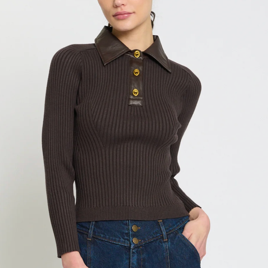 Kara Vegan Collar Polo
